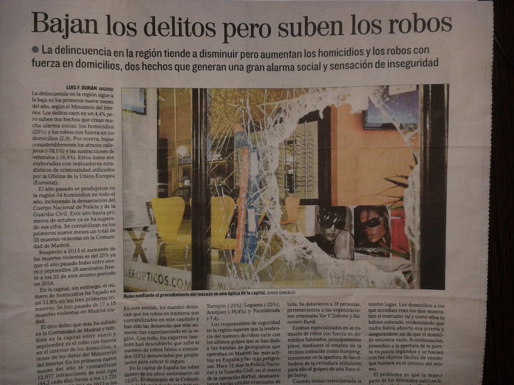 estadistica robos comunidad de madrid