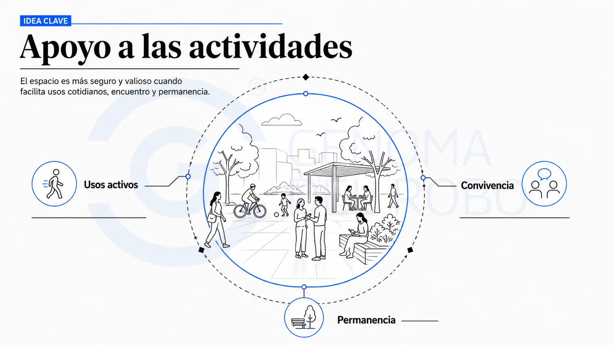 CPTED como apoyo a las actividades cotidianas que fomentan la vitalidad en las calles.