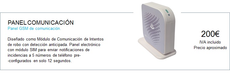 panel GSM comunicación movil alarma