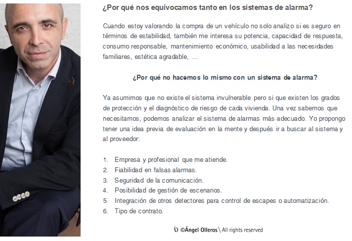 Sistemas de alarma ineficaces ¿Por qué los compramos? - Ángel Olleros