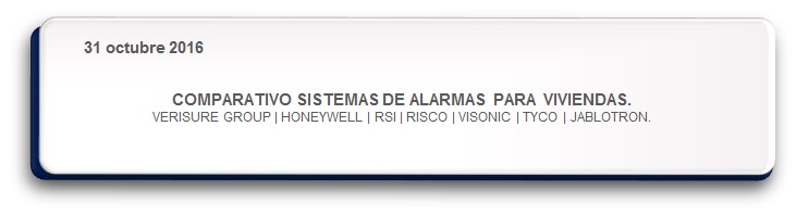 Comparativo sistemas de alarma viviendas