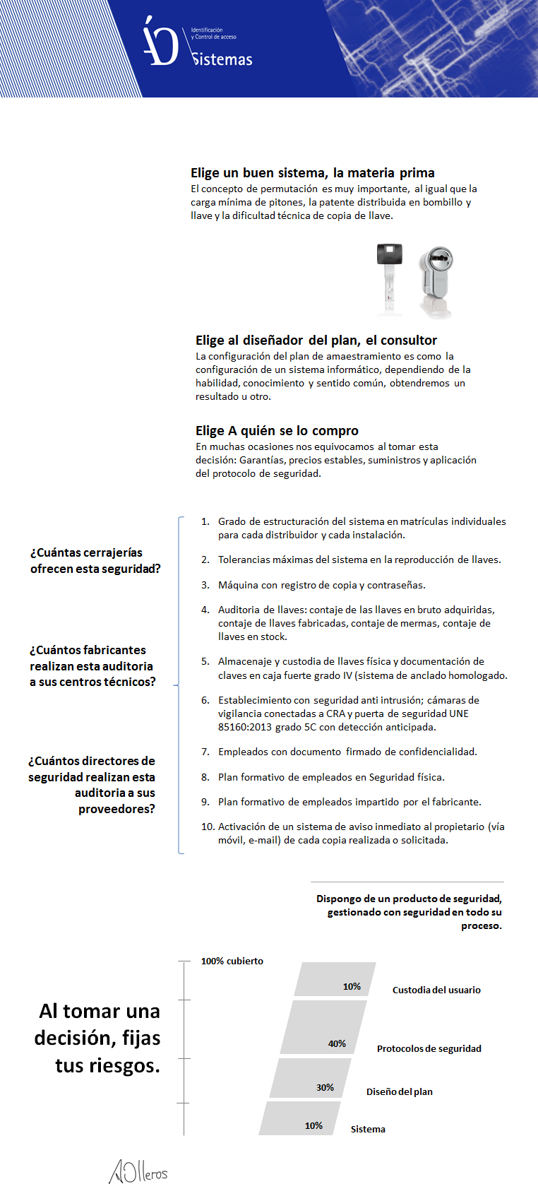 Amaestramiento de cilindros con comunes y llave maestra