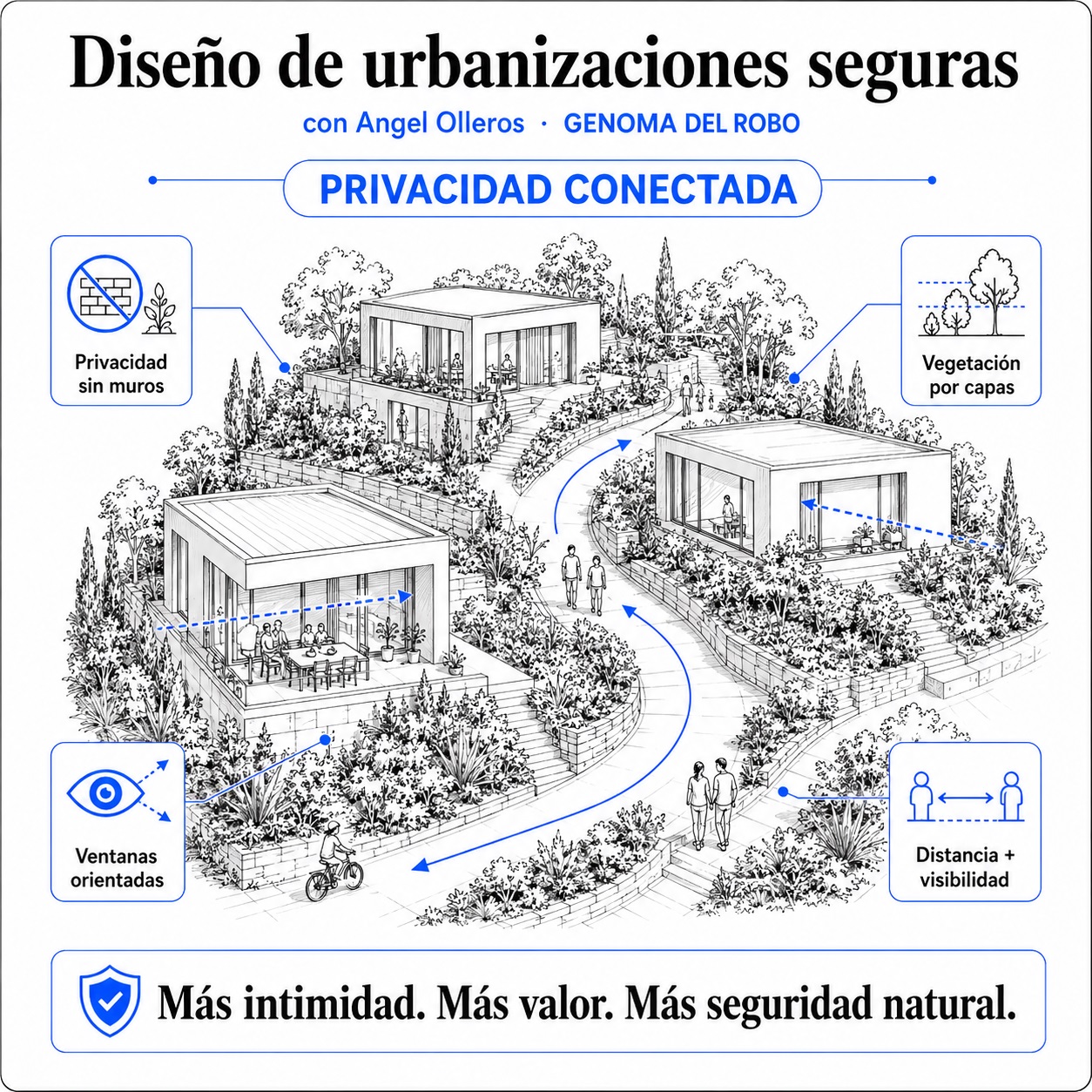 Angel Olleros aplica la seguridad a través del diseño del espacio para generar protección contra el delito.